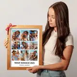 Plakat ze zdjęć z wakacji w drewnianej ramie 30x40 cm