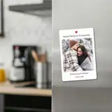 Nasze Pierwsze Walentynki personalizowany prezent na Walentynki magnes ze zdjęciem imionami 15x10 cm wykończenie matowe