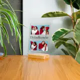 Prezent na dzień babci i dziadka personalizowany ramka ze zdjęć Kochani Dziadkowie z własną dedykacją 15x21 cm