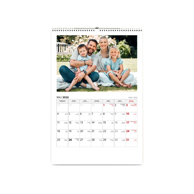 Kalendarz ścienny z Twoich zdjęć A4 terminarz na spirali