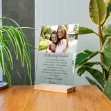 Druk na szkle prezent na 18 urodziny ze zdjęciem i życzeniami 21x30 cm