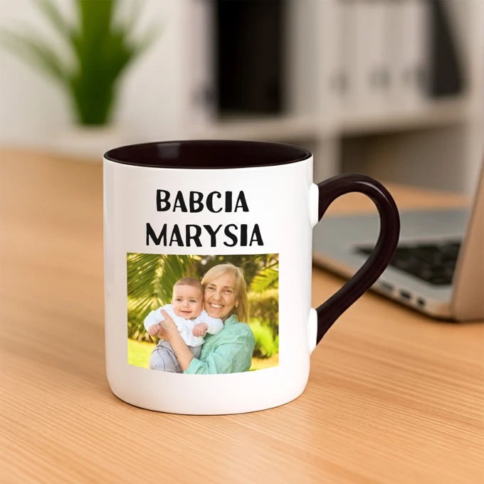Kubek dla Babci na Dzień Babci z własnym zdjęciem nadrukiem