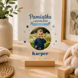 Personalizowana statuetka dla dziecka ze zdjęciem i imieniem pamiątka z przedszkola