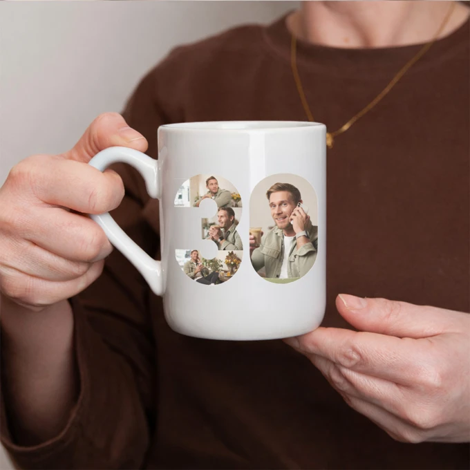 Kubek personalizowany na 30 urodziny ze zdjęciami prezent na trzydziestkę