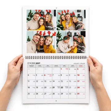 Fotokalendarz A3 z własnymi zdjęciami duży format personalizowany prezent na święta
