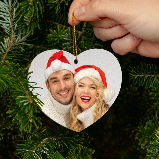 Bombka ze zdjęciem na choinkę akrylowa serce full foto