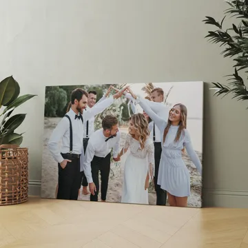 Pamiątka ze ślubu zdjęcie na płótnie prezent ślubny obraz 60x40 cm