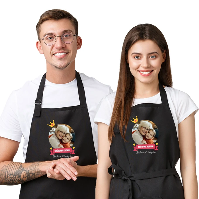 Prezent dla Babci kuchenny fartuch ze zdjęciem Królowa Babcia