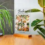 Zdjęcie na szkle dla Babci statuetka z dedykacją A4