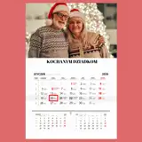 Kalendarz jednodzielny ze zdjęciem na prezent dla babci i dziadka