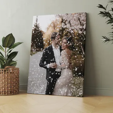 Pamiątka ze ślubu zdjęcie na płótnie prezent ślubny obraz 30x40 cm