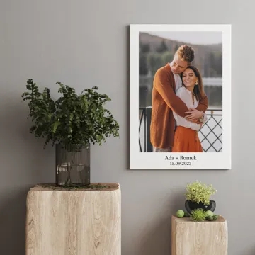 Obraz ze zdjęcia na płótnie z podpisem 40x60 cm