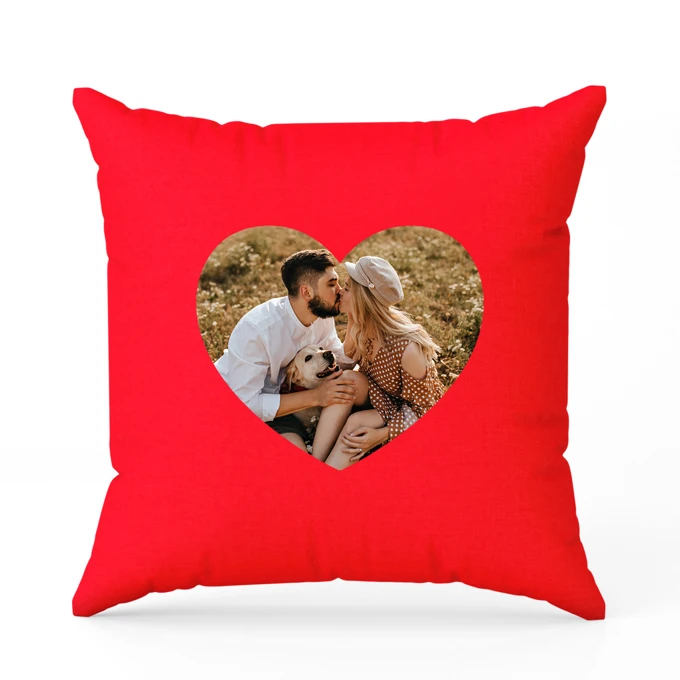 Poduszka ze zdjęciem na Walentynki dla pary zakochanych