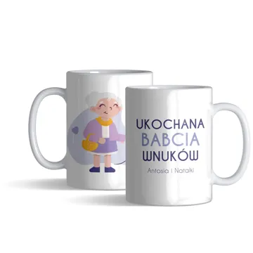 Kubek dla babci kubek świąteczny z imieniem dzień babci na prezent