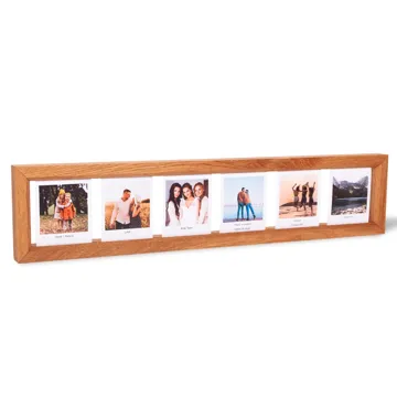 Multiramka na zdjęcia polaroid drewno dębowe