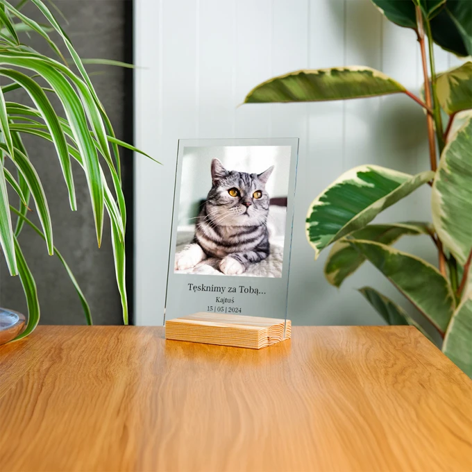Statuetka ze zdjęciem pamiątka po psie 15x21 cm