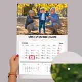 Kalendarz jednodzielny ze zdjęciem na prezent dla babci i dziadka