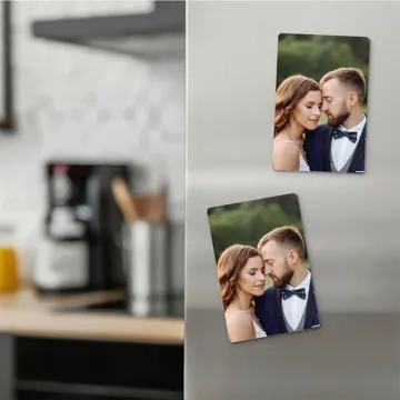 Fotomagnes podziękowanie dla gości weselnych 7x10 cm wykończenie matowe