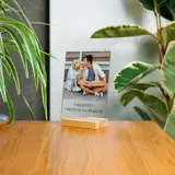 Personalizowany prezent na Dzień Chłopaka zdjęcia na szkle ramka 15x21 cm