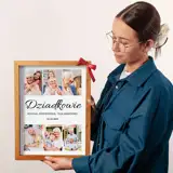 Personalizowany obraz dla Babci i Dziadka na płótnie 30x40 cm w drewnianej ramie