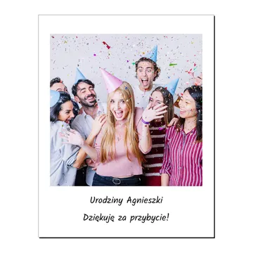 Podziękowania dla gości na urodziny magnesy polaroid ze zdjęciem prezent na urodziny 16 sztuk