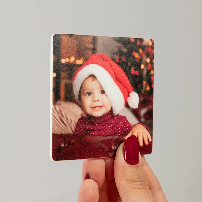 Magnes akrylowy ze zdjęciem na lodówkę kwadrat full foto