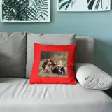 Poduszka z Twoim zdjeciem czerwona