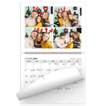 Fotokalendarz A3 z własnymi zdjęciami duży format personalizowany prezent na święta