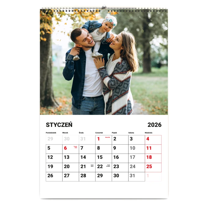 Fotokalendarz z Twoimi zdjęciami 13-stronicowy A3 terminarz Full Foto
