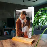 Ramka z Twoim zdjęciem i tekstem na szkle akrylowym zdjęcie na szkle A4