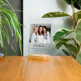 Podziękowanie dla świadkowej druhny na szkle akrylowym ze zdjęciem 15x21 cm