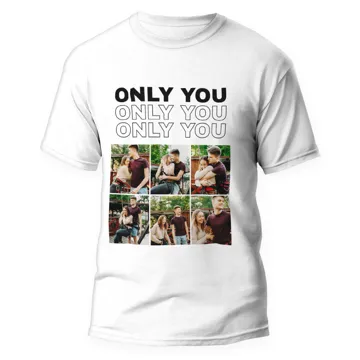 Koszulka personalizowana dla par ONLY YOU ze zdjęć prezent na Dzień Chłopaka