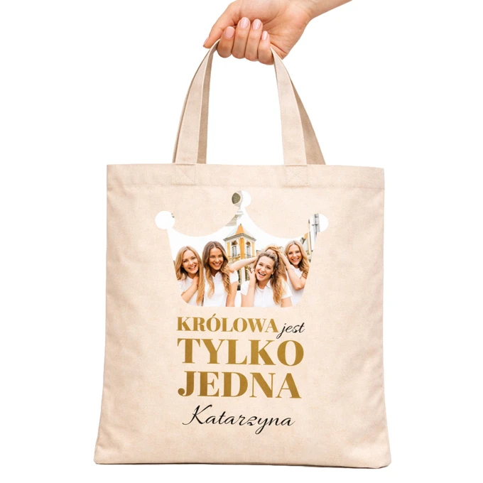 Torba z Twoim zdjęciem zabawnym nadrukiem na prezent dla Mamy Babci Przyjaciółki