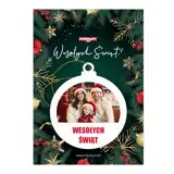 Bombka choinkowa z Twoim zdjęciem tekstem + opakowanie prezentowe