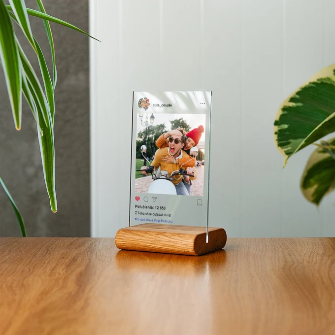 Ramka ze zdjęciem na szkle akrylowym mini Instagram