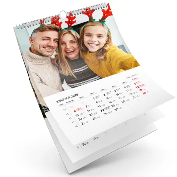 Kalendarz ze zdjęciami na 2026 rok personalizowany prezent na święta