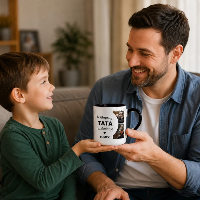 Kubek ze zdjęciem dla Taty Najlepszy Tata personalizowany prezent