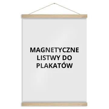 Drewniane listwy plakatowe z magnetycznym zamknięciem i sznurkiem 51 cm