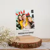 Statuetka ramka ze zdjęciem Prezent na Mikołajki Święta personalizacja 15x21 cm