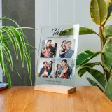 Zdjęcie na szkle dla Taty statuetka z dedykacją 21x30 cm