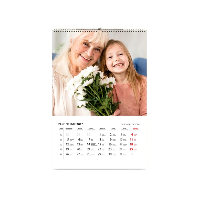 Prezent dla Dziadków kalendarz z Twoimi zdjęciami 13-stronicowy A4