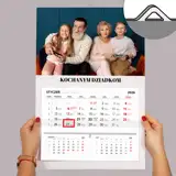 Foto kalendarz jednodzielny dla Dziadków ze zdjęciem i Twoim podpisem z zawieszką