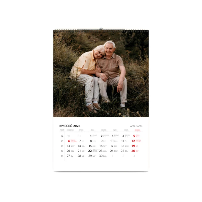 Prezent dla Dziadków kalendarz z Twoimi zdjęciami 13-stronicowy A4