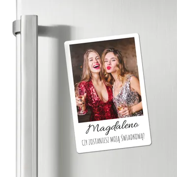 Foto magnes ze zdjęciem dla świadka świadkowej prośba o świadkowanie na ślub