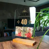 Życie zaczyna się po 40 zdjęcie na szkle akrylowym A4