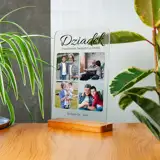 Zdjęcie na szkle dla Dziadka statuetka z dedykacją A4