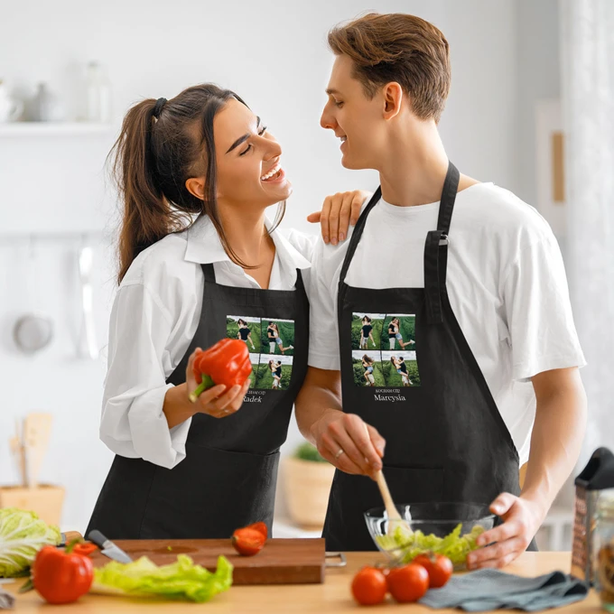 Fartuch kuchenny ze zdjęciem własnym nadrukiem kolaż