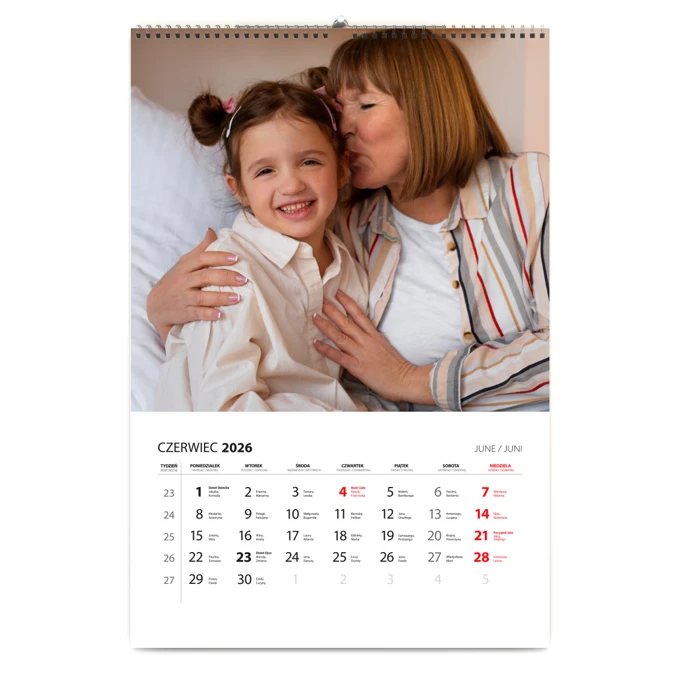 Fotokalendarz na prezent dla Dziadków 13-stronicowy duży format A3+ Twoje zdjęcia