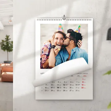 Kalendarz ścienny ze zdjęciami na prezent na urodziny A3 na spirali