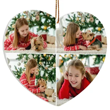 Akrylowa bombka ze zdjęciem serce kolaż zdjęć